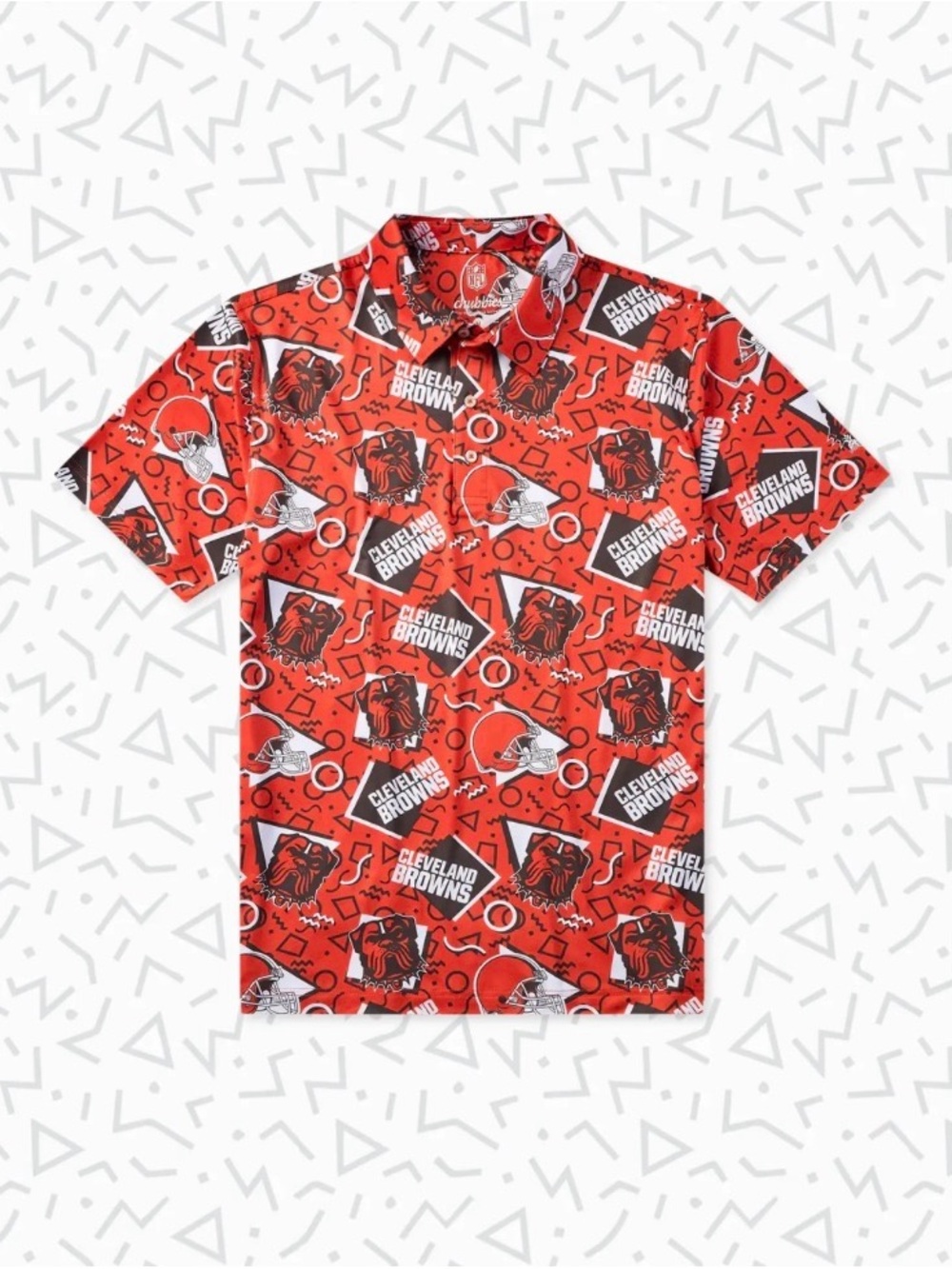 NWT Chubbies Cleveland Browns Short-Sleeve Button-Up Shirt